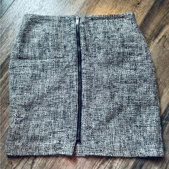 Banana Republic Factory Skirt Tweed Size 0 Petite Gray - Picture 1 of 5